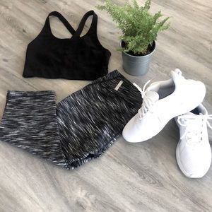 Zella Capri Black & White Cropped Leggings - small